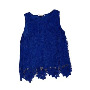 Blue Top with open back